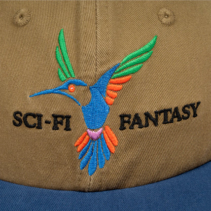 Sci-Fi Fantasy Humming Bird Hat - Olive/Navy