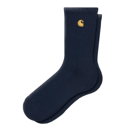 Carhartt WIP Chase Socks - Dark Navy/Gold