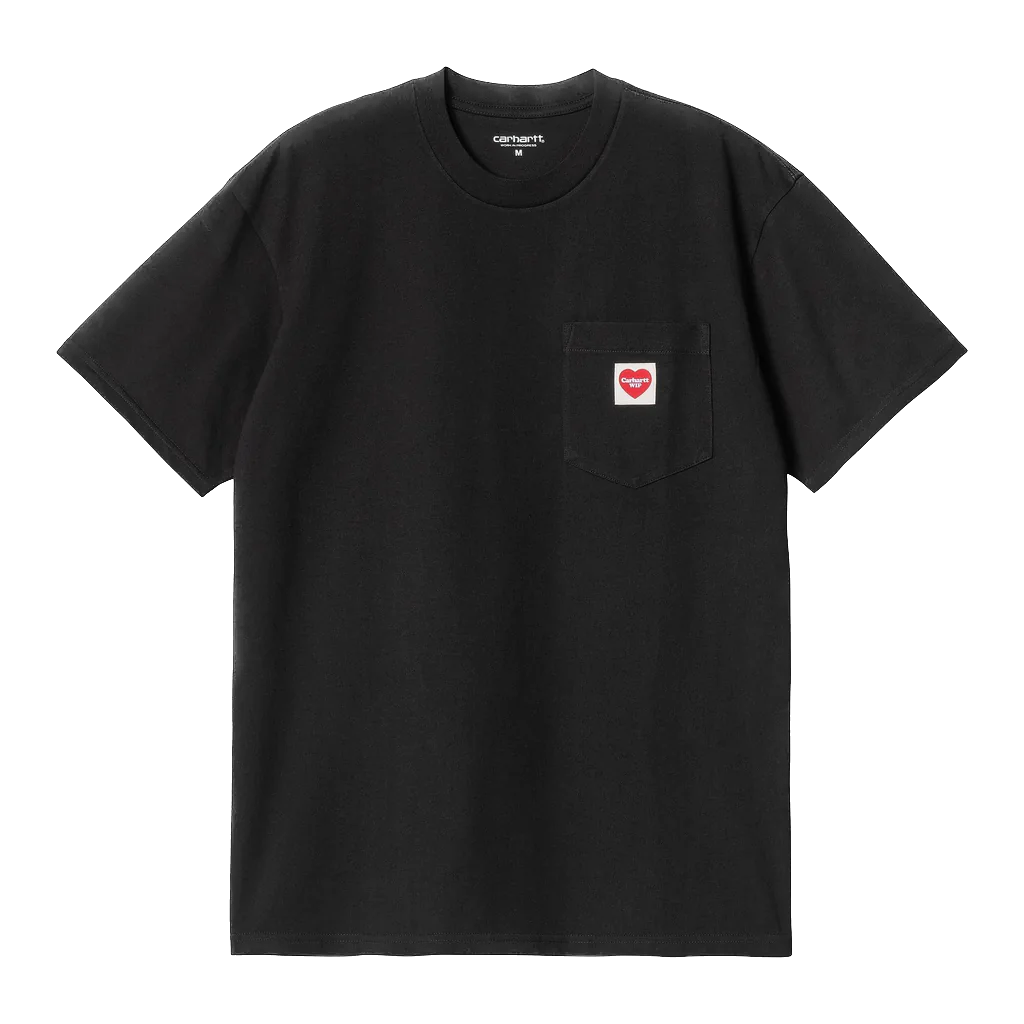 Carhartt WIP Pocket Heart Tee - Black/Red