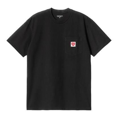 Carhartt WIP Pocket Heart Tee - Black/Red