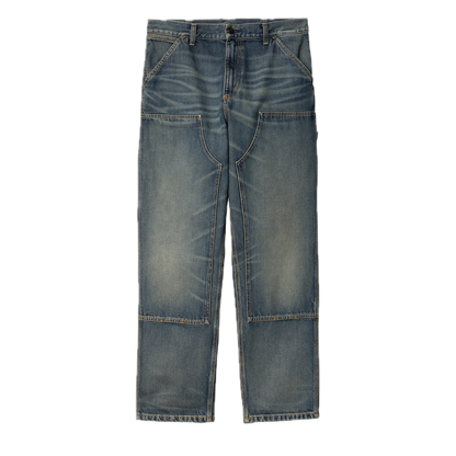 Carhartt WIP Double Knee Pant - Blue Worn Used Wash