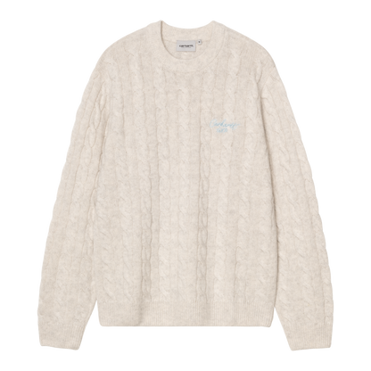 Carhartt WIP Signature Sweater - Fleur De Sel/Citadel