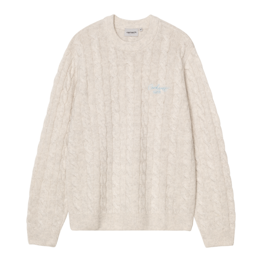 Carhartt WIP Signature Sweater - Fleur De Sel/Citadel