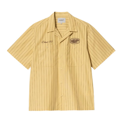 Carhartt WIP Hendry Shirt - Straw/Liberica Seaton Stripe