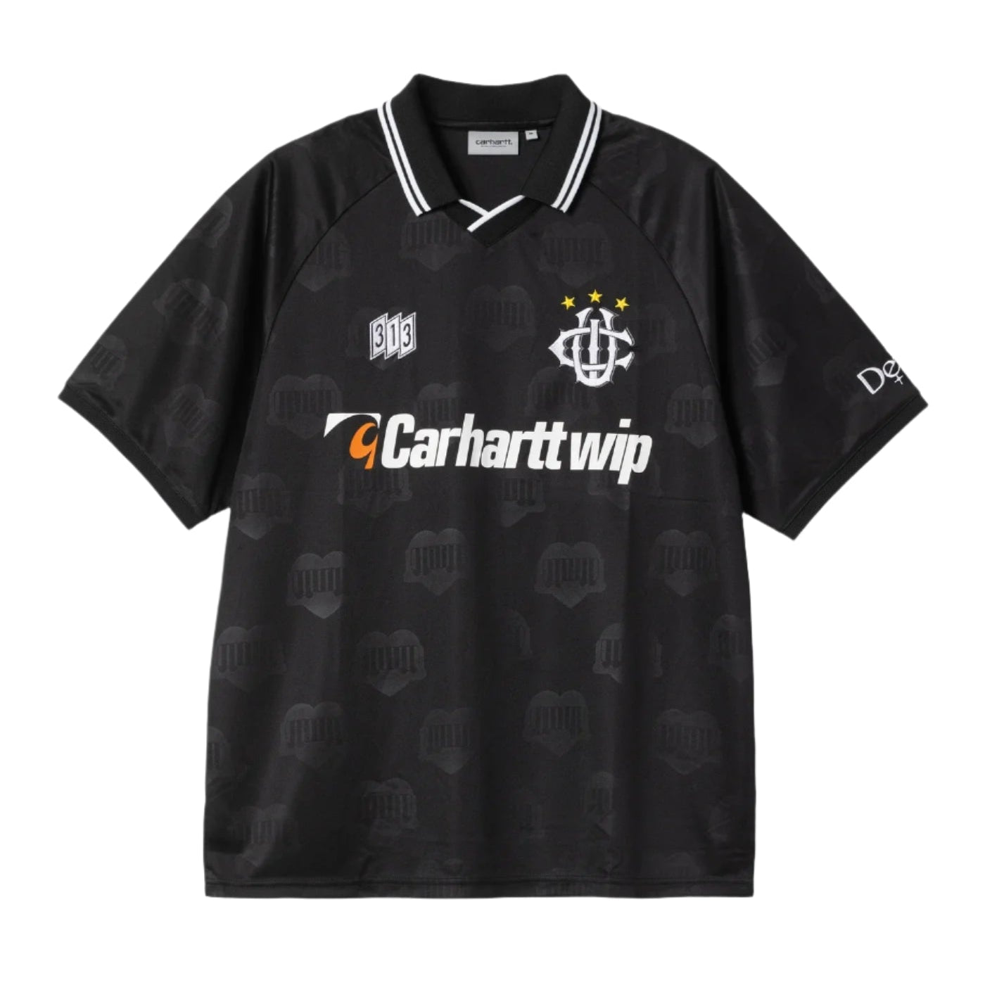 Carhartt WIP Hartt's Football T-Shirt - Black Heart Train Jacquard
