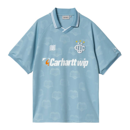 Carhartt WIP Hartt's Football T-Shirt - Bluebird Heart Train Jacquard