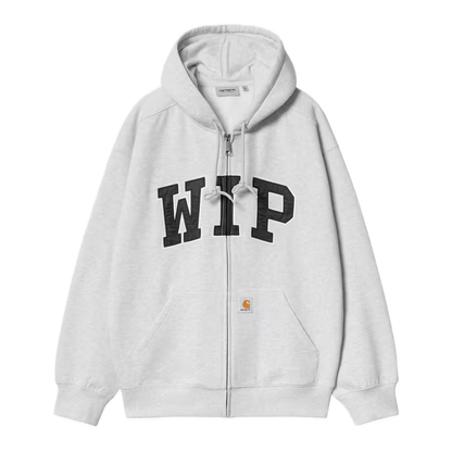 Carhartt WIP Hooded WIP Sweat Jacket - Ash Heather/Stone washed