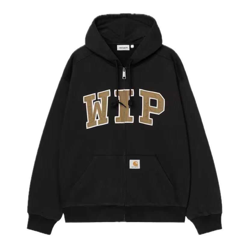 Carhartt WIP Hooded WIP Sweat Jacket - Black/Stone washed
