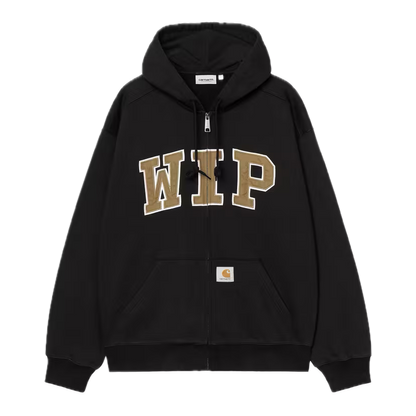 Carhartt WIP Hooded WIP Sweat Jacket - Black/Stone washed