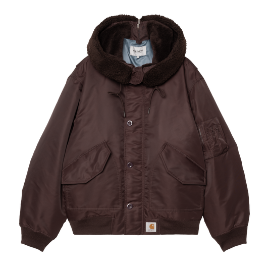 Carhartt WIP Hooded Oltera Bomber - Palisander/Angelite