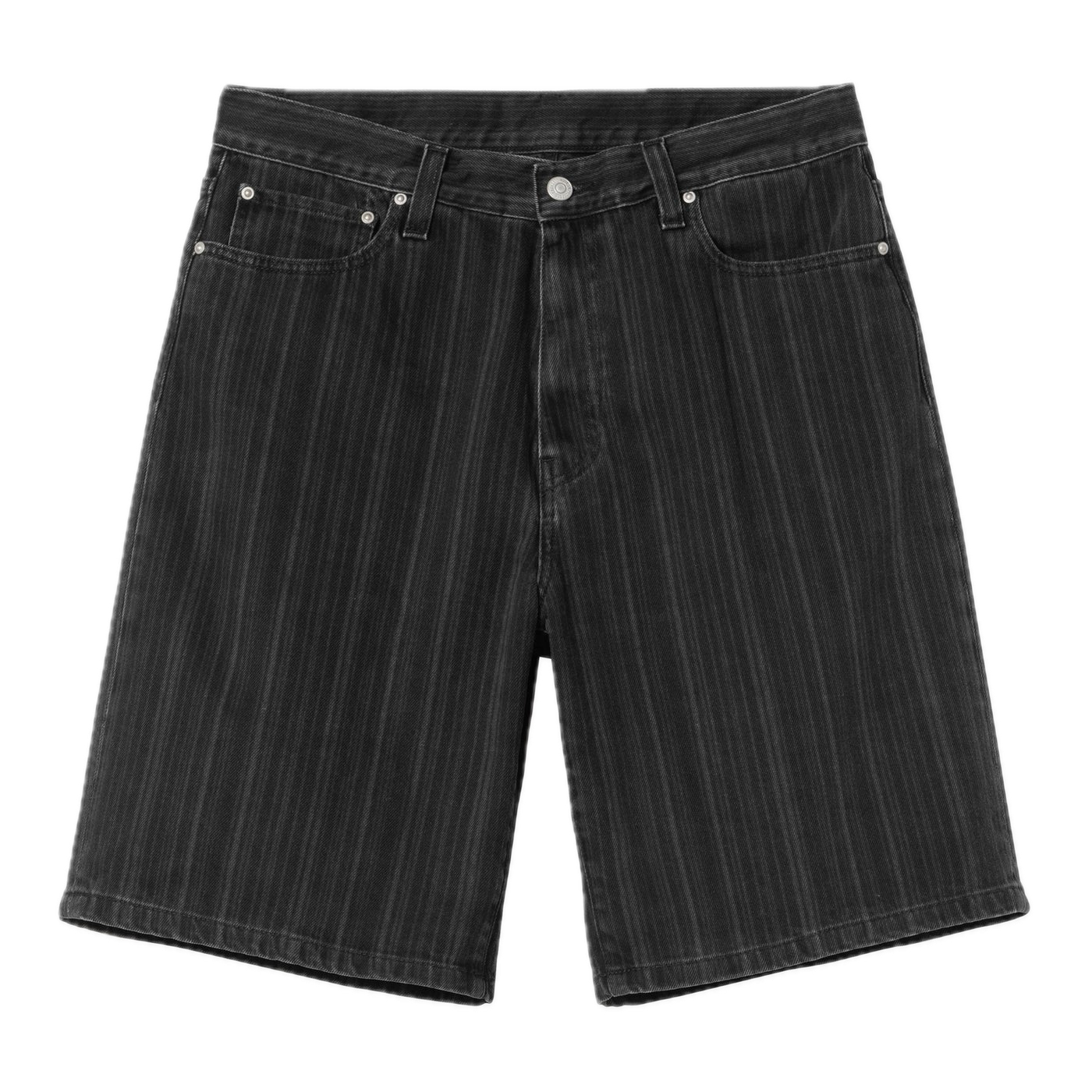 Carhartt WIP Rylan Stripe Short - Black Stone Washed
