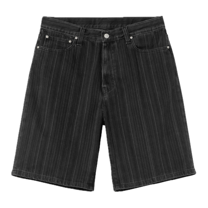 Carhartt WIP Rylan Stripe Short - Black Stone Washed