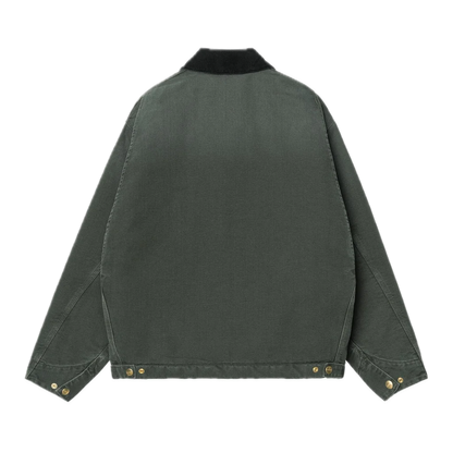 Carhartt WIP OG Detroit Jacket - Raven Green/Black (Stone Canvas)