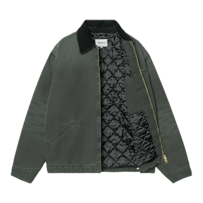 Carhartt WIP OG Detroit Jacket - Raven Green/Black (Stone Canvas)