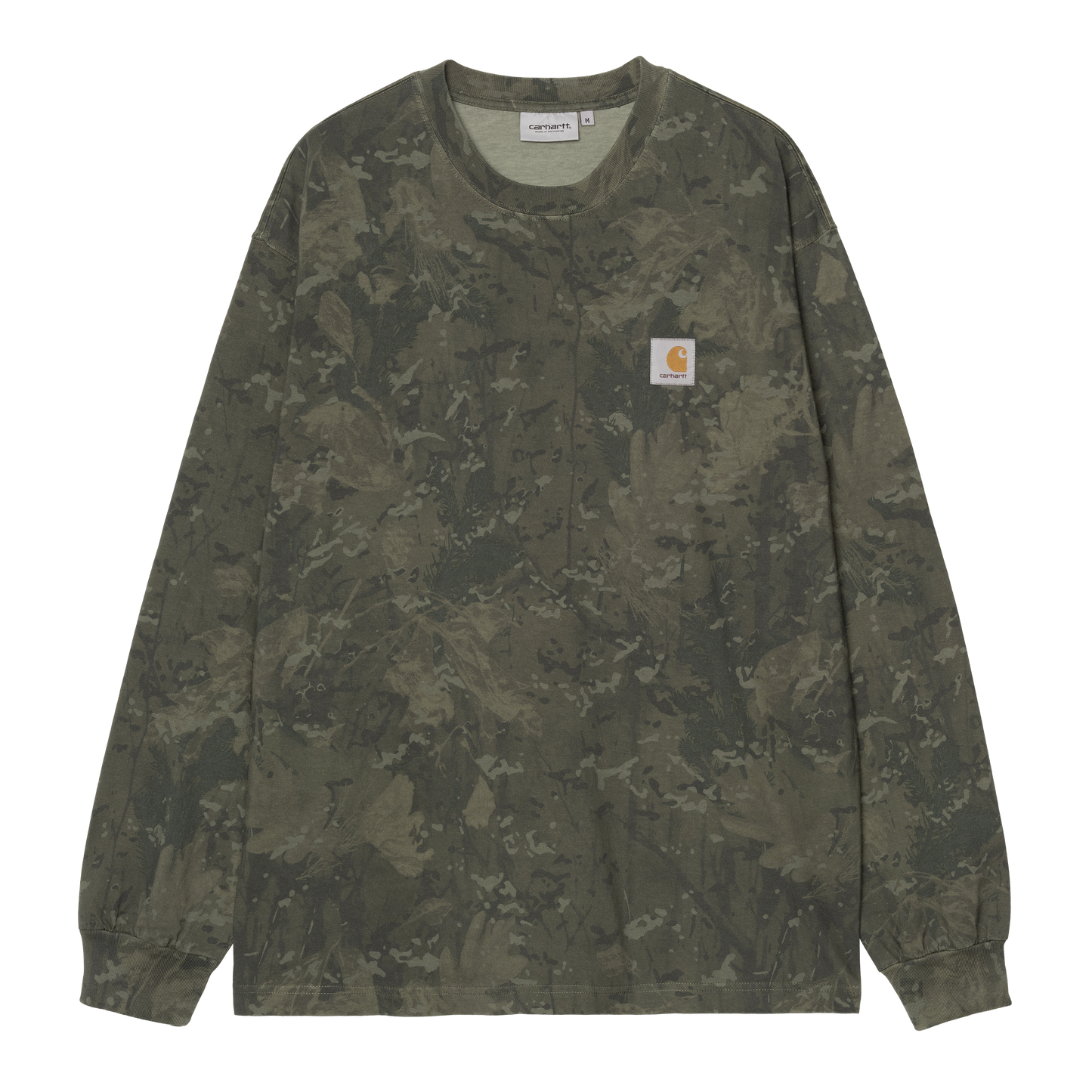 Carhartt WIP Camo Combi Longsleeve Tee - Green/Olive Garment Dyed