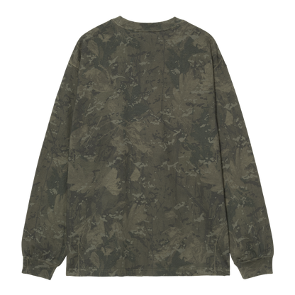 Carhartt WIP Camo Combi Longsleeve Tee - Green/Olive Garment Dyed