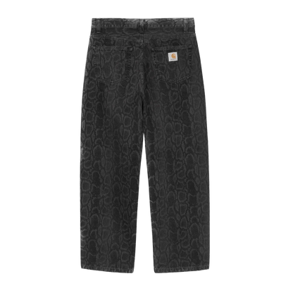Carhartt WIP Snake Camo Landon Pant - Black Heavy Stone Wash