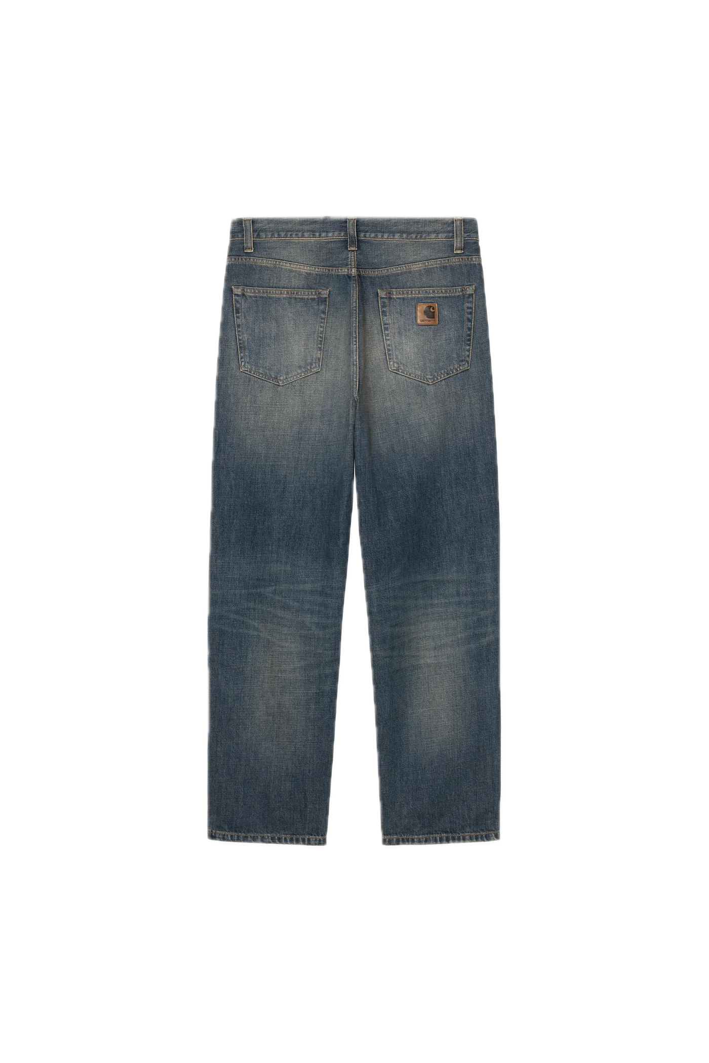 Carhartt WIP Aaron Pant - Blue Mid Worn Used