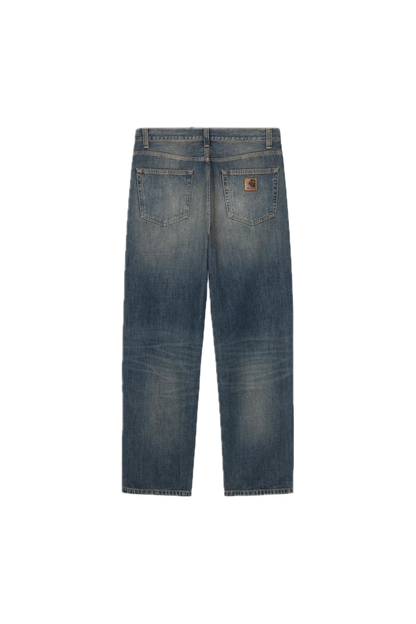 Carhartt WIP Aaron Pant - Blue Mid Worn Used