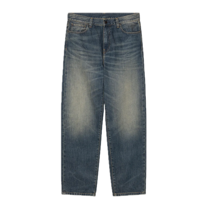 Carhartt WIP Aaron Pant - Blue Mid Worn Used