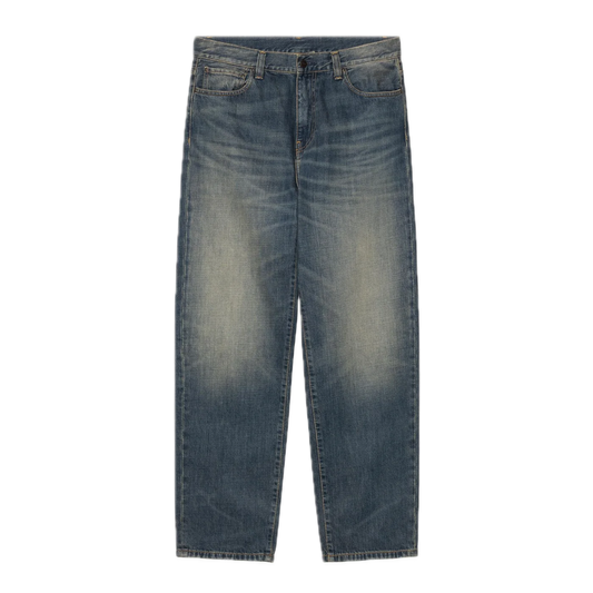 Carhartt WIP Aaron Pant - Blue Mid Worn Used