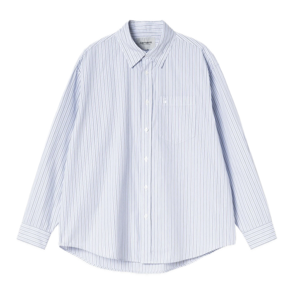 Carhartt WIP Keene Longsleeve Stripe Shirt - White