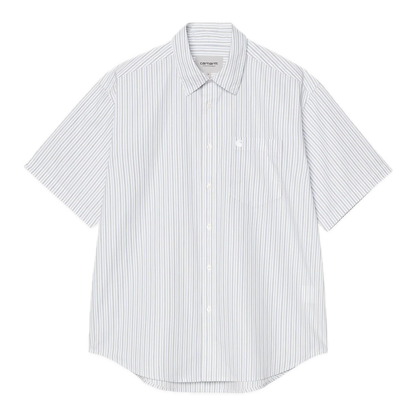 Carhartt WIP Keene Short Sleeve Stripe Shirt - White