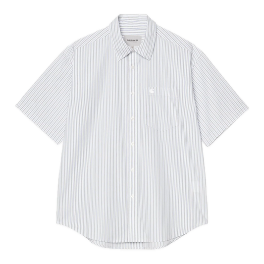 Carhartt WIP Keene Short Sleeve Stripe Shirt - White