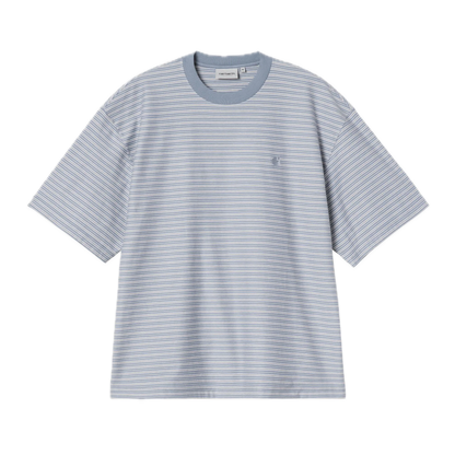 Carhartt WIP Dupree Striped Tee - Shady Blue