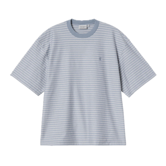 Carhartt WIP Dupree Striped Tee - Shady Blue
