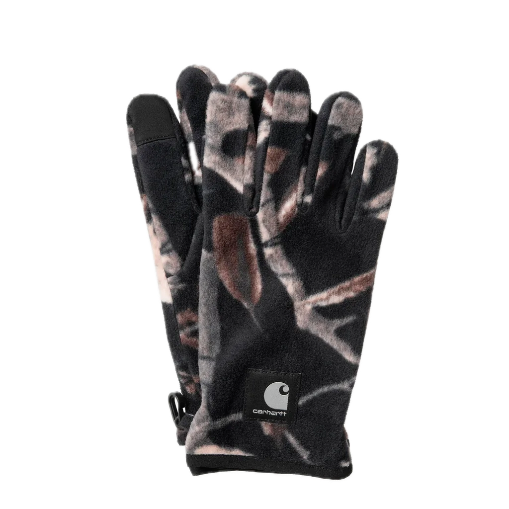 Carhartt WIP Blevin Gloves - Camo Feather Tree/Black