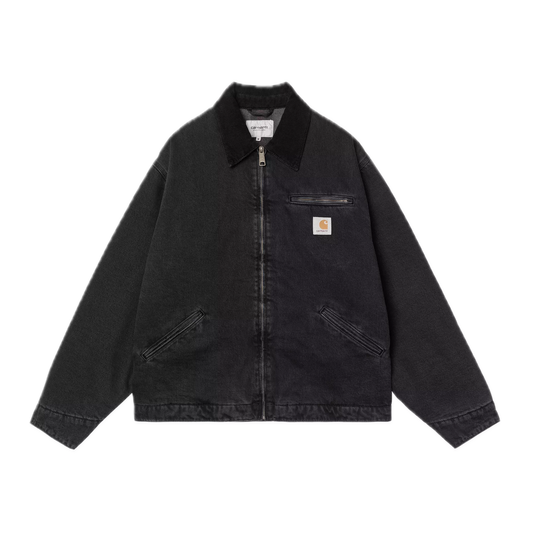 Carhartt WIP OG Detroit Jacket - Black/Black Stone Washed