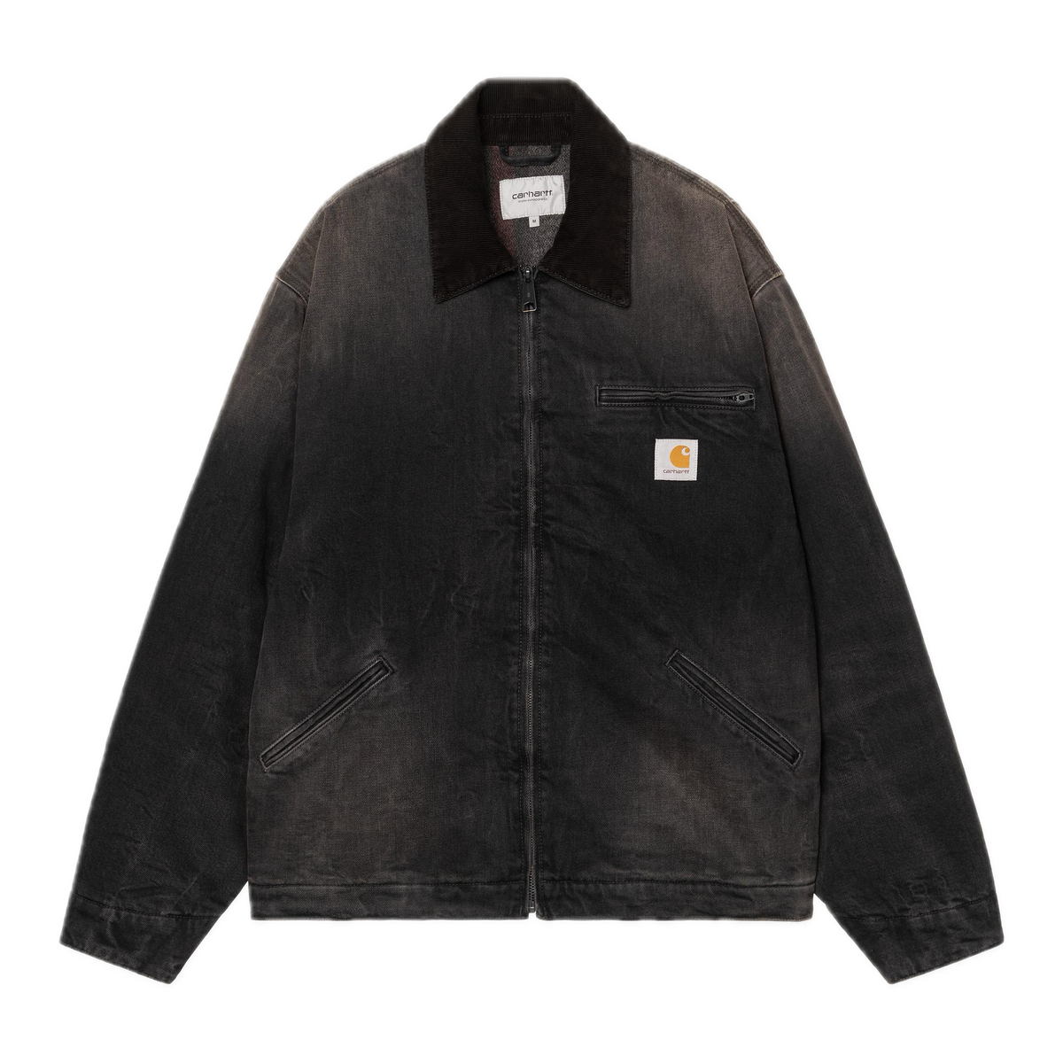 Carhartt WIP OG Detroit Jacket - Black/Black Tobacco Used Wash