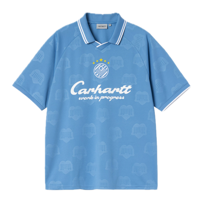 Carhartt WIP Terrace Football Shirt - Heart Train Jacquard/Curacao