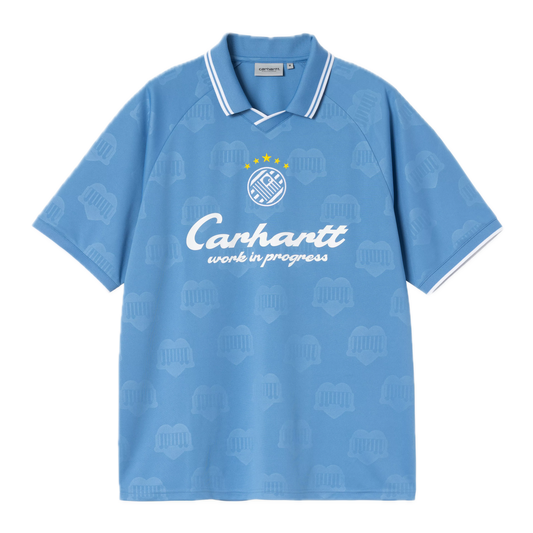 Carhartt WIP Terrace Football Shirt - Heart Train Jacquard/Curacao