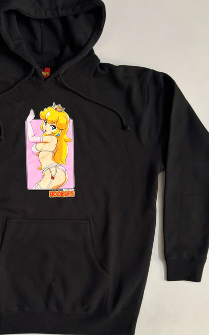 Hook-Ups Peach Hoodie - Black