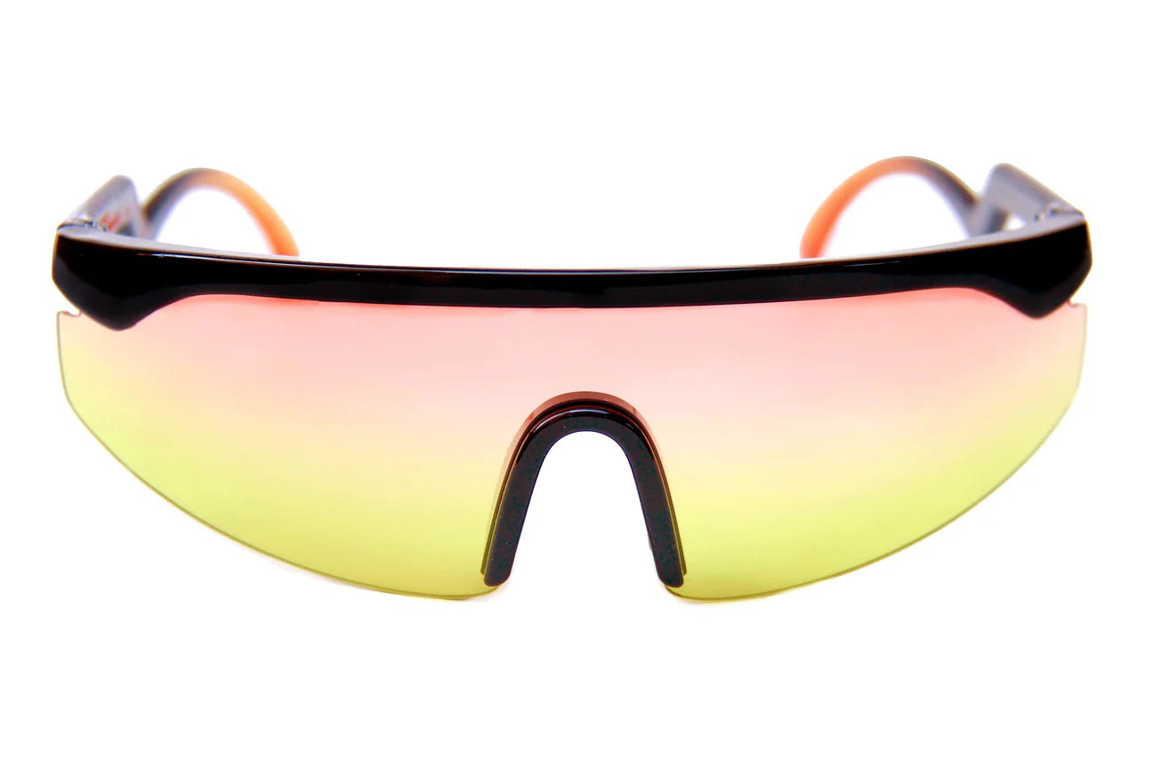 Happy Hour Accelerator Sunglasses - Black/Orange/Yellow Fade