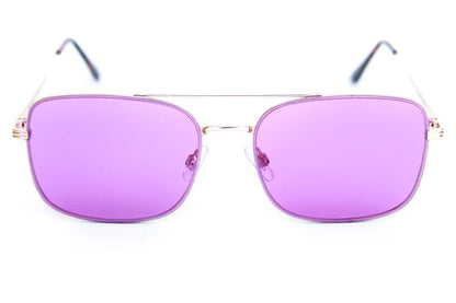 Happy Hour The Beagle Sunglasses - Gold Metal Purple Mirror