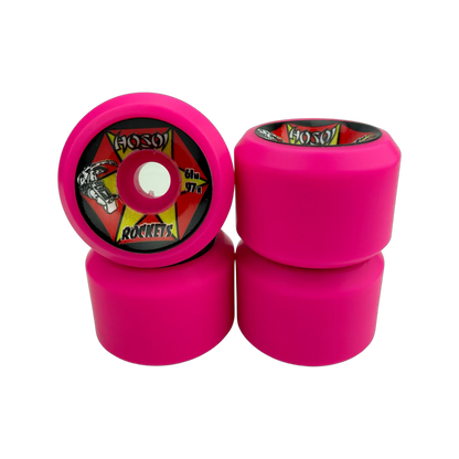 Hosoi Skateboards Rockets Wheels - 61mm 97a Pink
