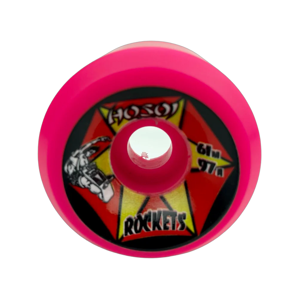 Hosoi Skateboards Rockets Wheels - 61mm 97a Pink