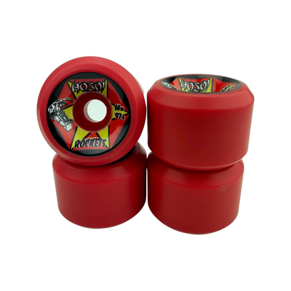 Hosoi Skateboards Rockets Wheels- 61mm 97a Red