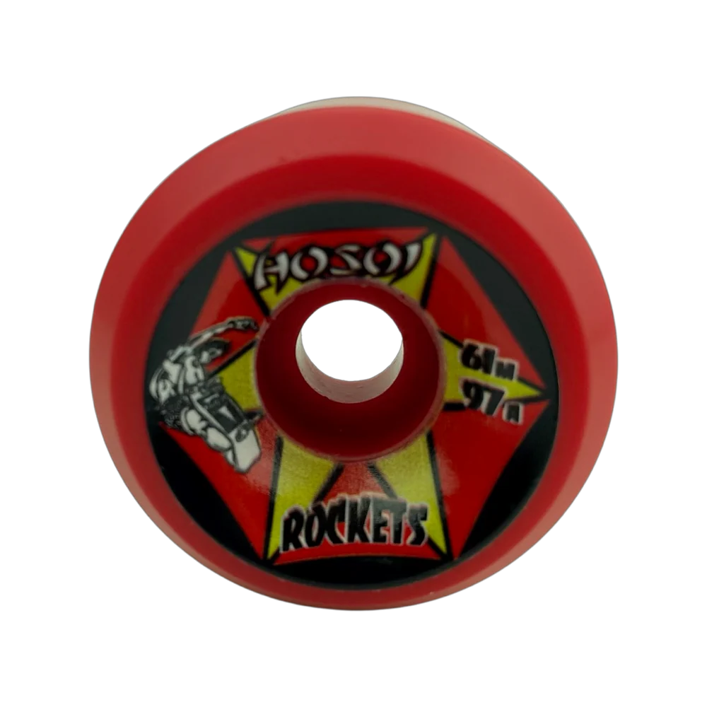 Hosoi Skateboards Rockets Wheels- 61mm 97a Red
