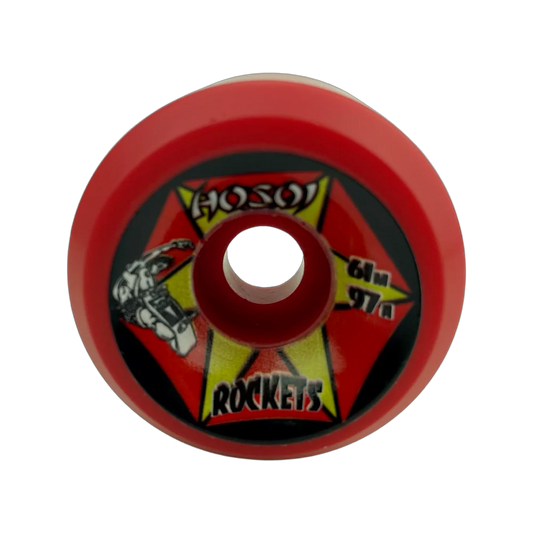 Hosoi Skateboards Rockets Wheels- 61mm 97a Red