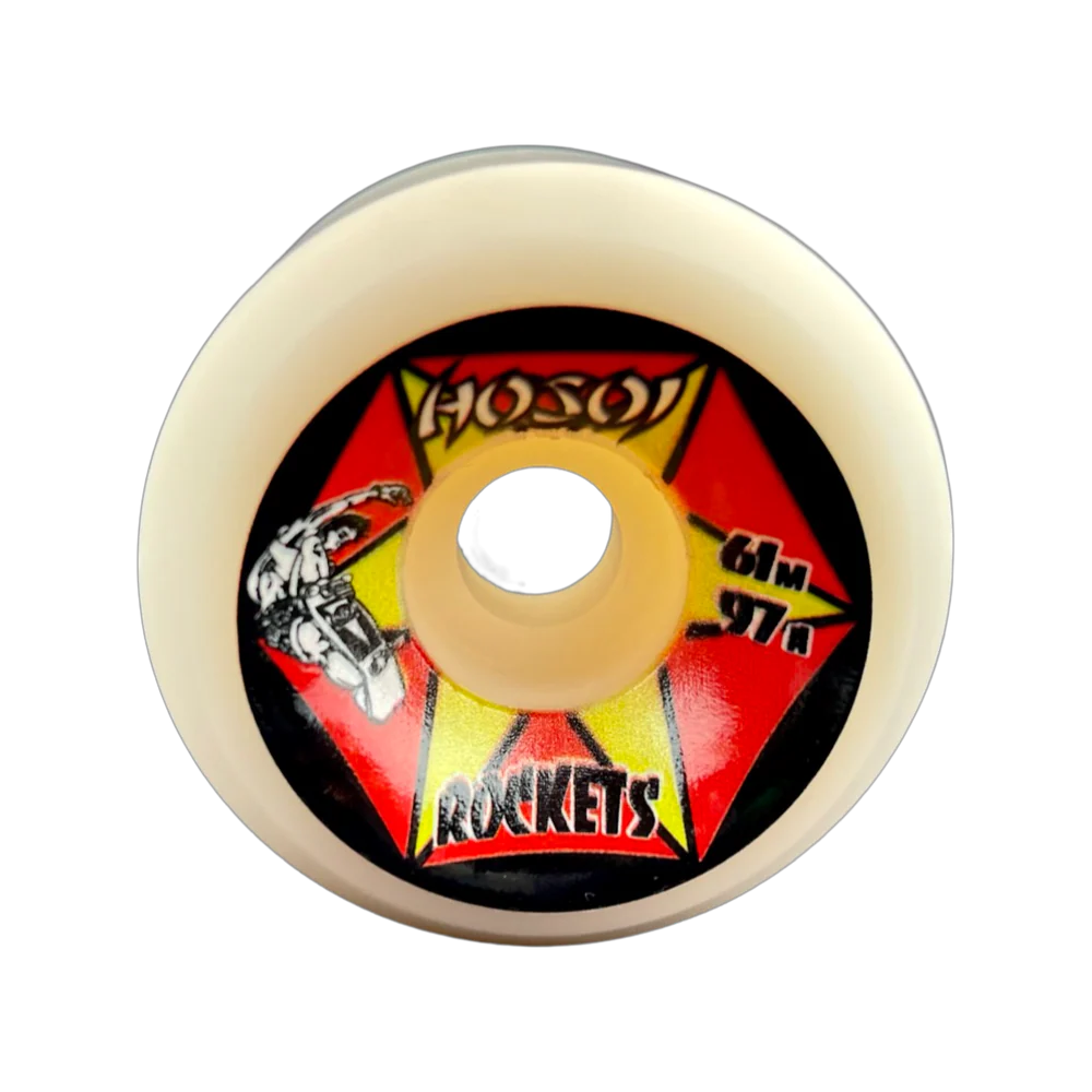 Hosoi Skateboards Rockets Wheels - 61mm 97a White