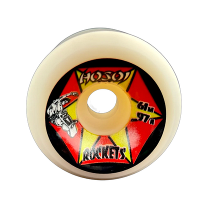 Hosoi Skateboards Rockets Wheels - 61mm 97a White