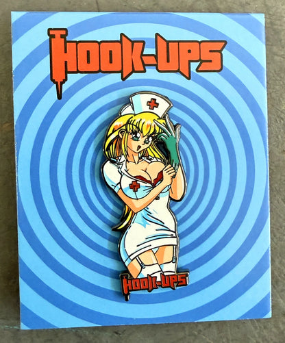 Hook-Ups Nurse Daisy Enamel Pin