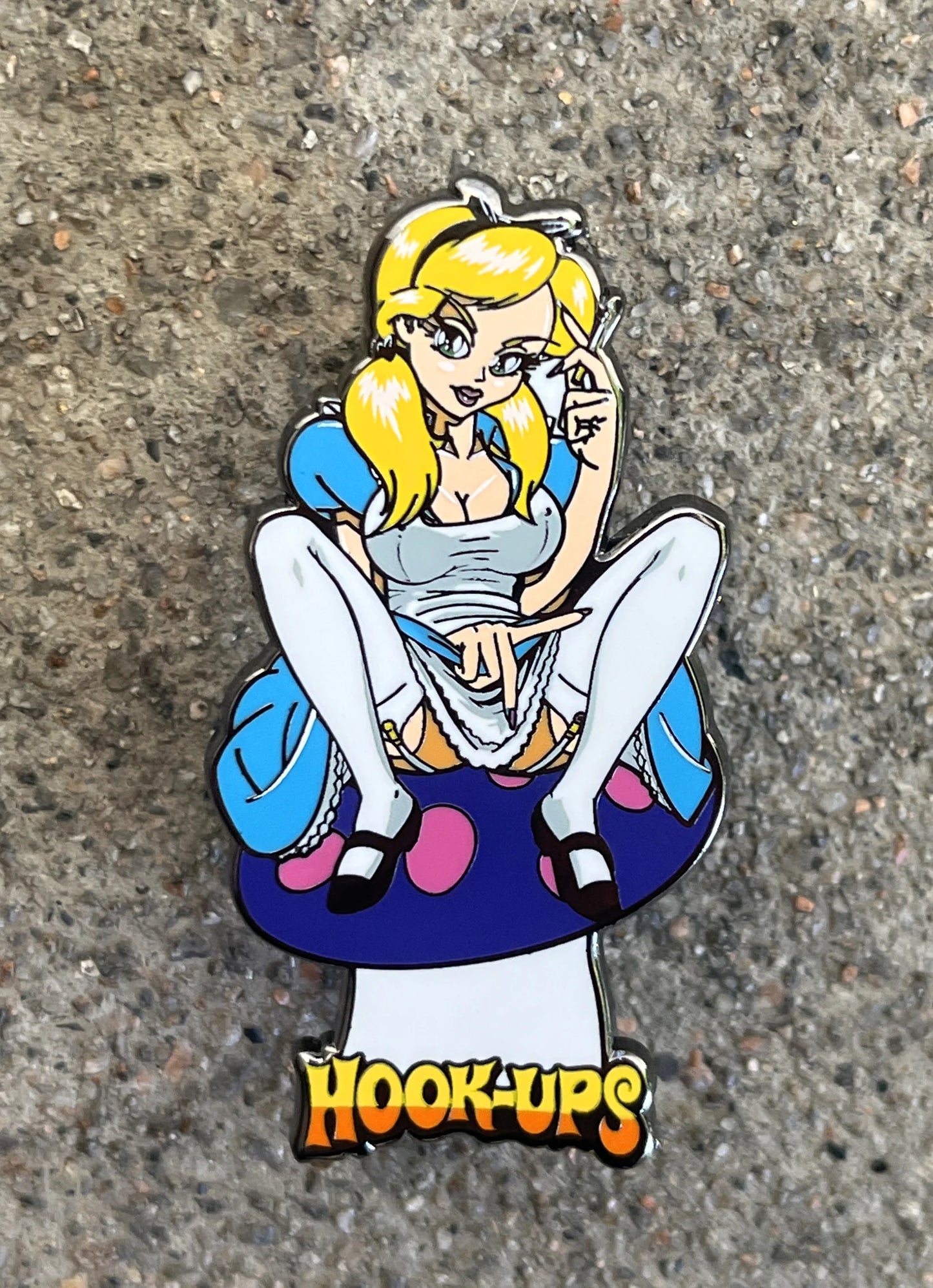 Hook-Ups Alice Enamel Pin