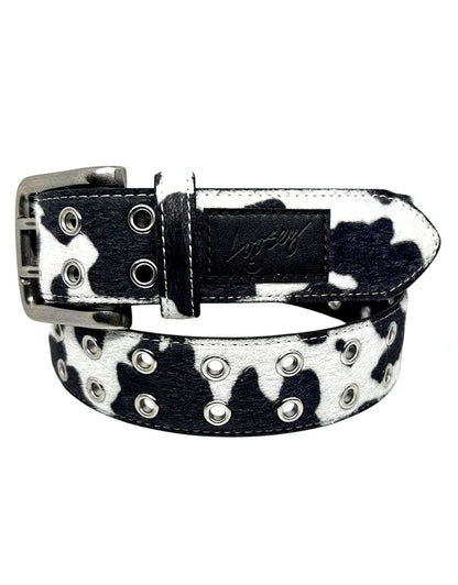 Loosey Moosey Grommet Hole Belt - Black/White