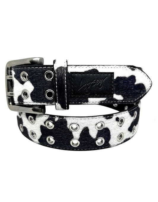 Loosey Moosey Grommet Hole Belt - Black/White