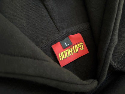 Hook-Ups Peach Hoodie - Black